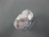 WIDE .18CT DIAMOND & AAA MOTHER OF PEARL 14K WHITE GOLD 3D MULTI HEART LOVE RING