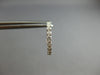 ESTATE .62CT DIAMOND 14KT WHITE GOLD 3D ROUND INSIDE OUT HOOP HANGING EARRINGS