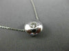 ESTATE .15CT ROUND CUT DIAMOND 14KT WHITE GOLD 3D ROUND SOLITAIRE PENDANT#19649