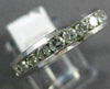 ESTATE .85CT ROUND CUT DIAMOND 14KT WHITE GOLD 3D CHANNEL ANNIVERSARY RING #4007