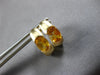 1.78CT AAA CITRINE 14KT YELLOW GOLD SEMI BEZEL UMBRELLA HANGING EARRINGS #27933