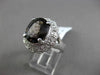 ANTIQUE LARGE 4.42CT DIAMOND & AAA SMOKY TOPAZ 14KT WHITE GOLD 3D FILIGREE RING