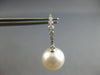 .26CT DIAMOND & AAA SOUTH SEA PEARL 18KT WHITE GOLD 3D HUGGIE HANGING EARRINGS