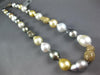 EXTRA LARGE 6.50CT MOCHA DIAMOND & AAA SOUTH SEA PEARL 14KT BLACK GOLD NECKLACE
