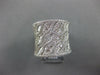 LARGE 2.18CT DIAMOND 14K WHITE GOLD ROUND & BAGUETTE MULTI ROW DIAGONAL FUN RING