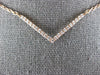 ESTATE .33CT DIAMOND 18KT ROSE GOLD 3D CLASSIC V SHAPE LOVE NECKLACE