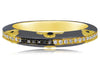 ESTATE .23CT WHITE & BLACK DIAMOND 14KT YELLOW GOLD 3D MULTI FLOWER ETOILE RING