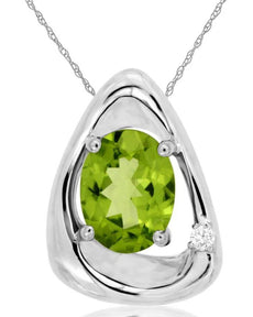 .29CT DIAMOND & AAA TANZANITE 14K WHITE GOLD OVAL & ROUND CIRCLE OF LIFE PENDANT
