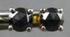 ESTATE 1.0CT BLACK DIAMOND 14KT YELLOW GOLD 3D CLASSIC ROUND SCREWBACK EARRINGS