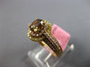 LARGE 1.11CT WHITE PINK & MOCHA DIAMOND 18KT YELLOW GOLD CLASSIC ENGAGEMENT RING