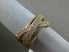ESTATE WIDE .62CT DIAMOND 14KT ROSE GOLD 3D X CRISS CROSS MULTI ROW WEDDING RING