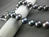 ESTATE AAA PURPLISH GRAY TAHITIAN PEARL 14KT WHITE GOLD FILIGREE NECKLACE #21941