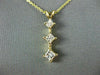 ESTATE .54CT DIAMOND 14KT YELLOW GOLD CLASSIC PAST PRESENT FUTURE PENDANT #16729