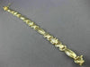 ESTATE WIDE 14KT YELLOW GOLD 3D CLASSIC OVAL CIRCULAR LINK BRACELET #23297