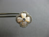 .30CT DIAMOND & AAA CORAL 14K WHITE GOLD MULTI HEART FLOWER CLIP EARRINGS #28202