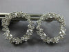 ESTATE 1.39CT DIAMOND 18KT WHITE GOLD 3D CLUSTER OPEN CIRCULAR FUN STUD EARRINGS