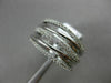 ESTATE .56CT ROUND DIAMOND 14KT WHITE GOLD 3D MULTI ROW CRISS CROSS LOVE RING