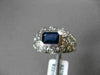 ESTATE 1.49CTW DIAMOND & AAA SAPPHIRE 14KT WHITE GOLD FILIGREE ENGAGEMENT RING