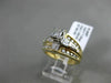 ESTATE LARGE 1.40CT ROUND PRINCESS BAGUETTE CUT DIAMOND 14K GOLD ENGAGEMENT RING