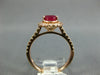 WIDE 1.70CT DIAMOND & AAA RUBY 14KT ROSE GOLD OVAL HALO CLASSIC ENGAGEMENT RING