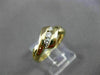 ESTATE .12CT ROUND DIAMOND 14KT YELLOW GOLD 3 STONE CHANNEL INFINITY RING #14197