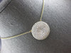 ESTATE LARGE 1.79CT DIAMOND 14KT YELLOW GOLD ROUND PAVE CIRCULAR LOVE NECKLACE