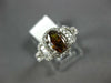 ESTATE 1.5CT WHITE & CHOCOLATE FANCY DIAMOND 14K WHITE GOLD OVAL ENGAGEMENT RING