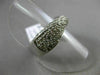 ESTATE .60CT DIAMOND 14KT WHITE GOLD 3D DOUBLE SIDED X LOVE RING 8mm WIDE