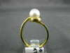 ESTATE .18CT DIAMOND & AAA SOUTH SEA PEARL 18KT YELLOW GOLD SWIRL RING #4560
