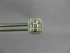 .54CT DIAMOND 18KT WHITE GOLD 3D ROUND & BAGUETTE CLUSTER SQUARE STUD EARRINGS