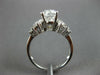 ESTATE LARGE 2.37CT DIAMOND 14KT WHITE GOLD OVAL & ROUND ENGAGEMENT RING #27137
