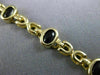 ESTATE LONG AAA CABOCHON BLACK ONYX 14KT YELLOW GOLD HANDCRAFTED BRACELET #22738