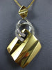 ESTATE LARGE .30CT DIAMOND 18KT WHITE & YELLOW GOLD 3D MULTI SHAPE FUN PENDANT