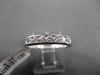 ESTATE .50CT ROUND DIAMOND 14KT WHITE GOLD 7 STONE CHANNEL ANNIVERSARY RING