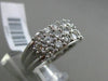 ESTATE 2.03CT DIAMOND 14KT WHITE GOLD 3 ROW SHARE PRONG WEDDING ANNIVERSARY RING