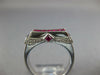 3.35CT DIAMOND & AAA RUBY 18KT WHITE GOLD ROUND & PRINCESS RECTANGULAR FUN RING