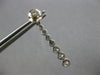 LARGE 1.0CT DIAMOND 14KT WHITE GOLD JOURNEY BEZEL BAR SCREWBACK HANGING EARRINGS