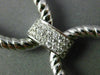 ESTATE WIDE & LONG .20CT DIAMOND 14K WHITE GOLD 3D OVAL OPEN LINK BRACELET FG VS