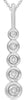 .15CT DIAMOND 14K WHITE GOLD 3D CLASSIC GRADUATING JOURNEY LOVE FLOATING PENDANT