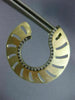 ESTATE LARGE .83CT DIAMOND 14KT YELLOW GOLD ETOILE CIRCULAR OPEN FLAME EARRINGS