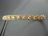 ANTIQUE WIDE 1.85CT DIAMOND 18KT ROSE GOLD CLASSIC FILIGREE BANGLE BRACELET F/G