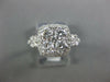 LARGE 1.32CT DIAMOND 18KT WHITE GOLD ROUND CLUSTER SQUARE HALO ENGAGEMENT RING