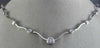 ESTATE 1.44CT DIAMOND 14K WHITE GOLD SOLITAIRE ETOILE BY THE YARD NECKLACE #2044