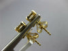.64CT DIAMOND 18K YELLOW GOLD 3D ROUND & BAGUETTE SQUARE INVISIBLE STUD EARRINGS