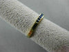 ESTATE .60CT AAA ASSCHER CUT SAPPHIRE 14KT YELLOW GOLD WEDDING RING BAND #20288