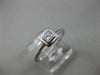 ESTATE .20CT DIAMOND 18KT WHITE GOLD CLASSIC PRINCESS BEZEL PROMISE SQUARE RING