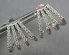 ESTATE .44CT DIAMOND 18KT WHITE GOLD 3D MULTI ROW UMBRELLA FUN HANGING EARRINGS