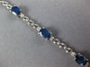 4.53CT DIAMOND & AAA SAPPHIRE 14KT WHITE GOLD 3D 3 STONE PANTHER TENNIS BRACELET