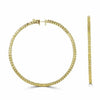 LARGE 25.5CT FANCY YELLOW DIAMOND 18K YELLOW GOLD 3D ROUND HOOP HANGING EARRINGS
