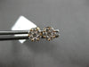 ESTATE SMALL .38CT DIAMOND 18KT ROSE GOLD 3D ROUND INVISIBLE STUD EARRINGS